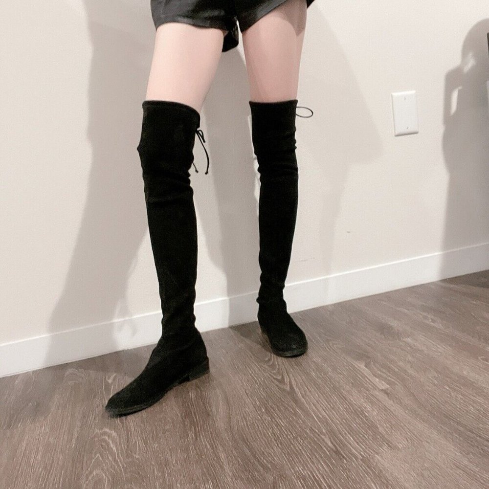 Stuart Weitzman Lowland Suede Over The Knee Boot Size 8 made in spain